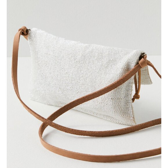 FREE PEOPLE Plus One Embellished Crossbody Bag / Ivory - Picture 4 of 6